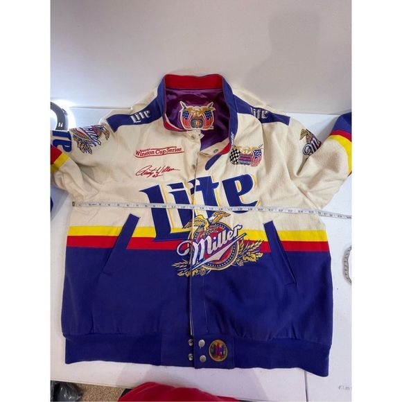 Miller Lite Vintage Rusty Wallace coat by Jeff Hamilton XL - Picture 3 of 10